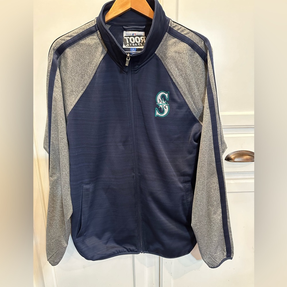 MLB Seattle Mariners Full Zip jacket in navy & gray, men’s size medium. Like new